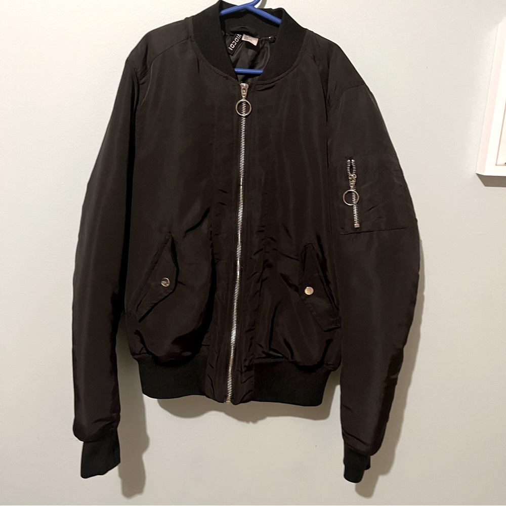 H&M Black Bomber Style Jacket